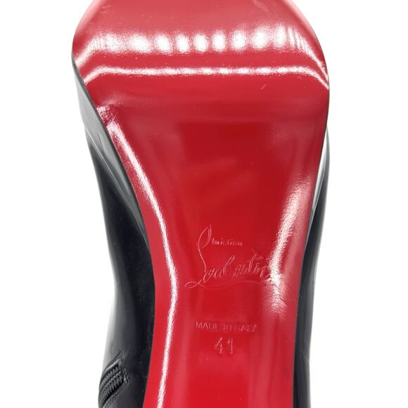 NEW Christian Louboutin Alleo 90 Patent Knee High Platform Boots 41 - Picture 9 of 9